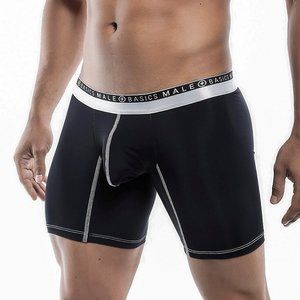 MaleBasics Men's Sexy ERGONOMIC POUCH BOXER BRIEF, Nylon-Spandex, Black, XL, New
